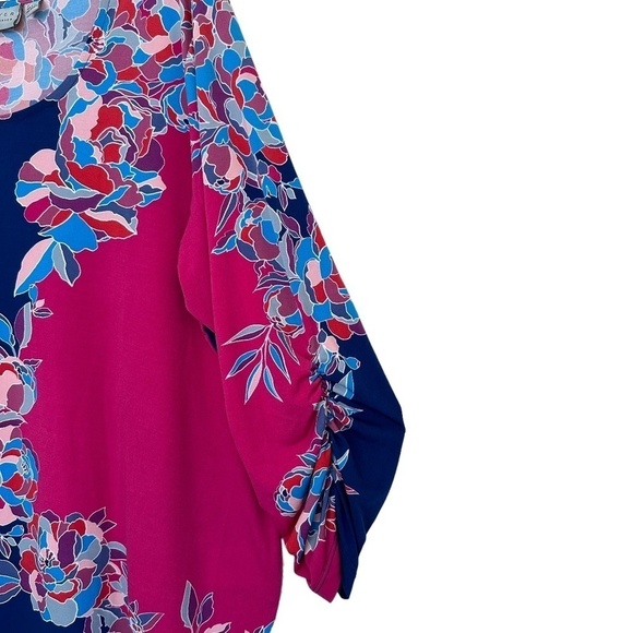 Susan Graver Women's Size Petite US 2XP Tunic Length  Floral Print Round Neck - Picture 5 of 16